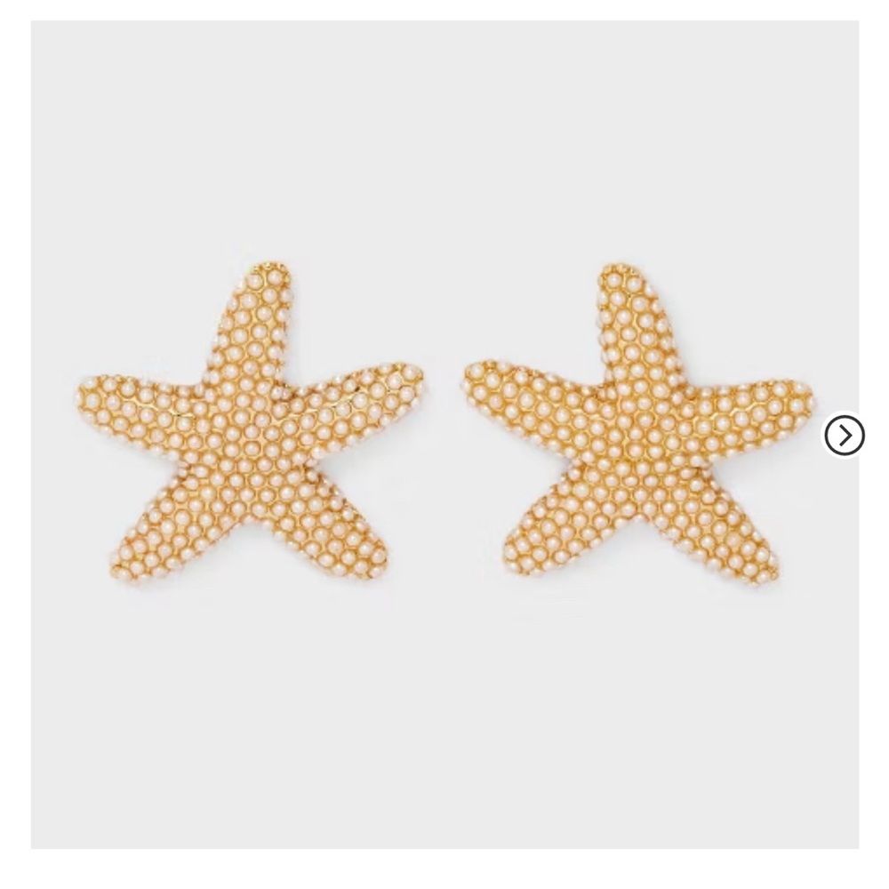 Post Starfish Stud Earrings - Gold - NWOT